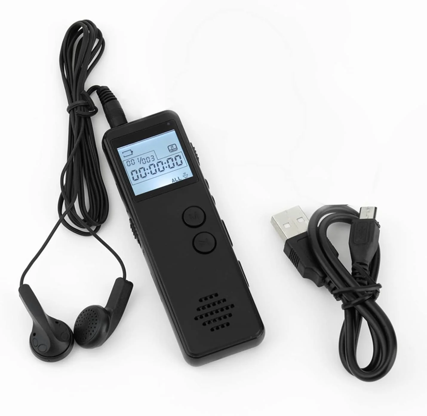 دستگاه ضبط صدای دیجیتال SKEIDO، ضبط کننده صدای MP3 از راه دور، کاهش نویز، ضبط صدا با یک کلید، پخش کننده MP3 WAV، 128 کیلوبیت بر ثانیه - SK-299 دستگاه ضبط صدای دیجیتال SKEIDO، ضبط کننده صدای MP3 از راه دور، کاهش نویز، ضبط صدا با یک کلید، پخش کننده MP3 WAV، 128 کیلوبیت بر ثانیه - SK-299