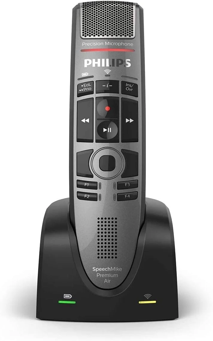 میکروفون دیکته بی سیم Philips SMP4000/00 SpeechMike Premium Air به همراه گیرنده بی سیم Philips ACC4100/00 AirBridge برای SpeechOne و SpeechMike Premium Air
