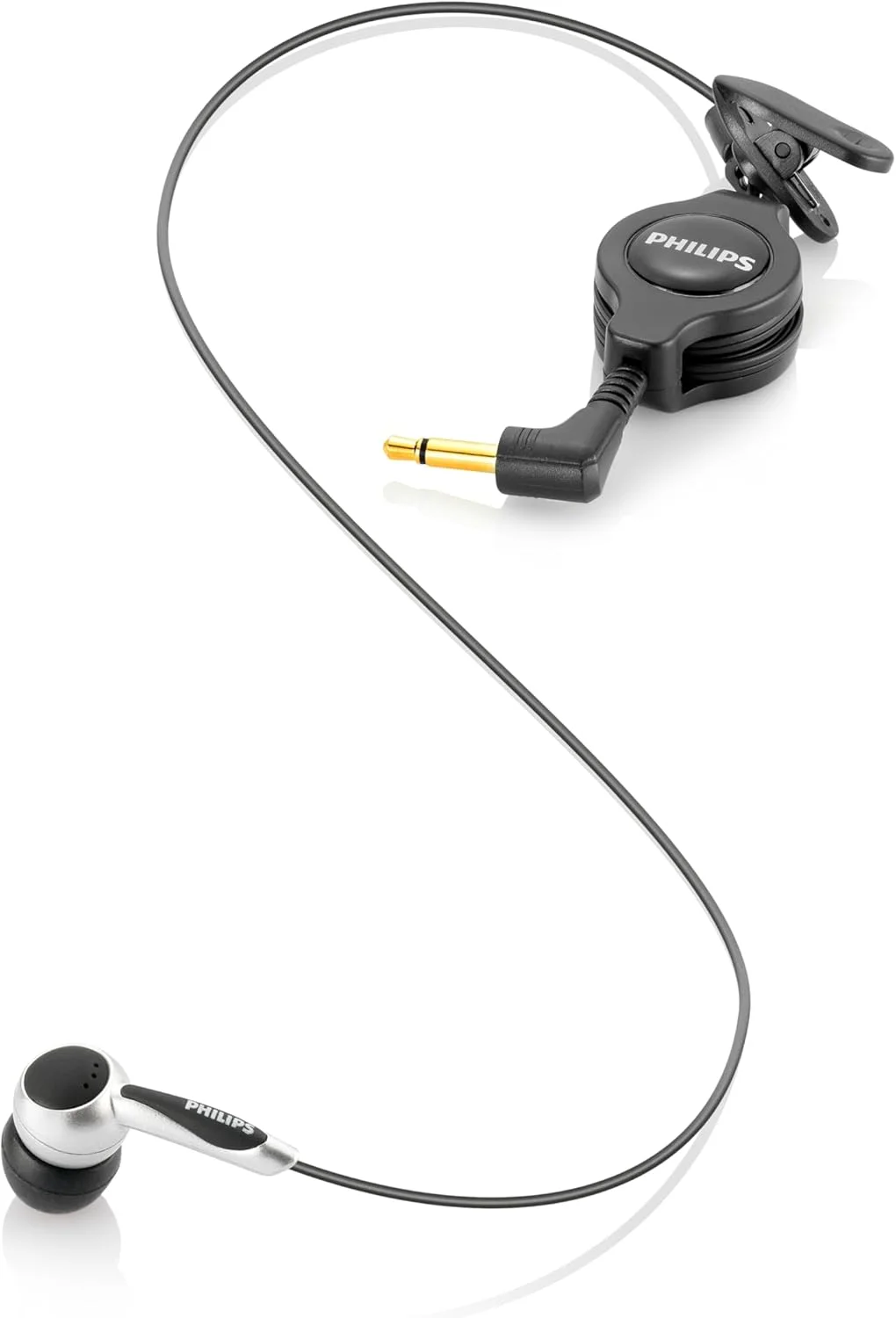 میکروفون ضبط مکالمات تلفنی Philips LFH9162، طول کابل 1.1 متر، کابل آداپتور 3.5 به 2.5 میلی متر، مشکی/نقره ای