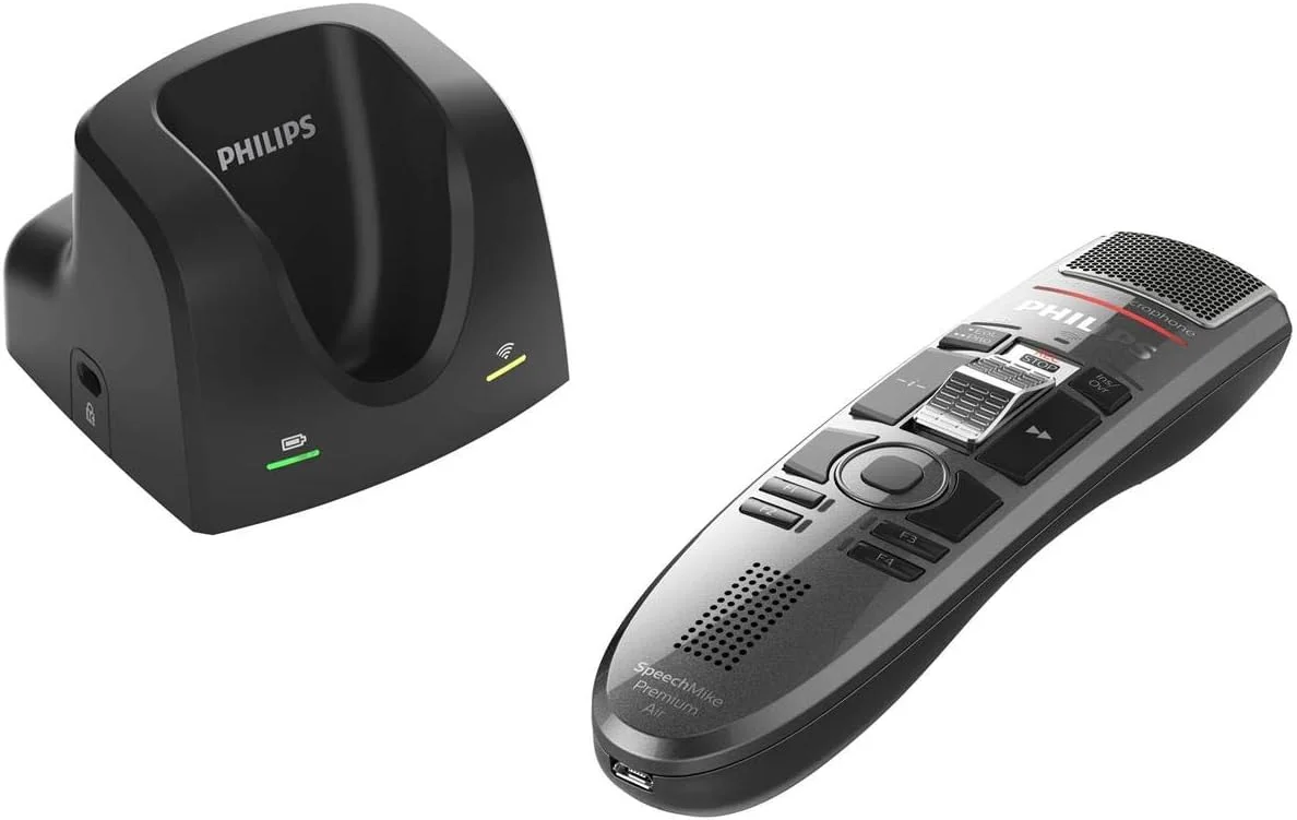 میکروفون USB بیسیم دیکته Philips SpeechMike Premium Air با کلید کشویی میکروفون USB بیسیم دیکته Philips SpeechMike Premium Air با کلید کشویی