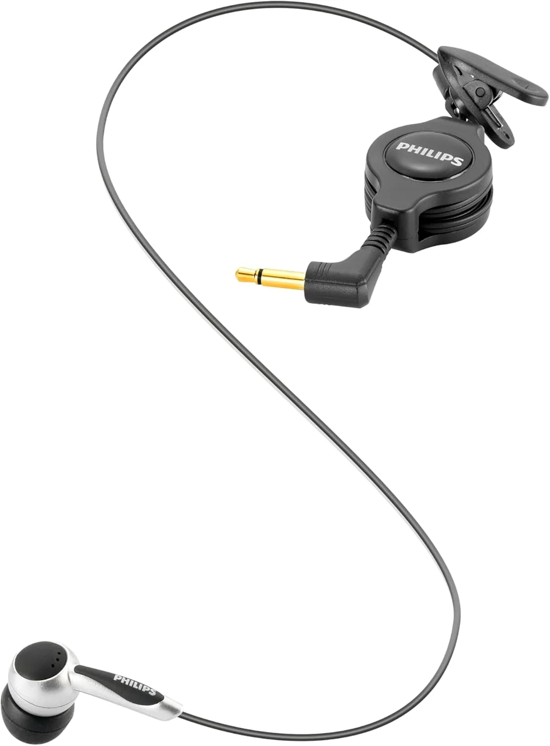 میکروفون ضبط مکالمات تلفنی Philips LFH9162، طول کابل 1.1 متر، کابل آداپتور 3.5 به 2.5 میلی متر، مشکی/نقره ای