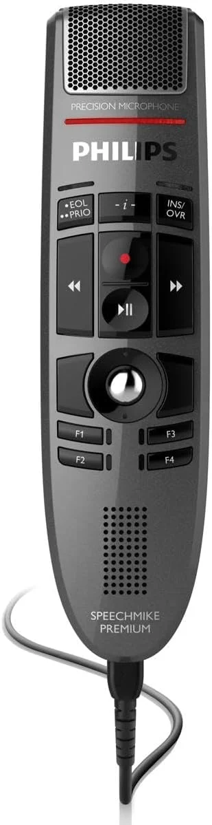 میکروفون دیکته USB Philips SpeechMike Premium، دکمه فشاری