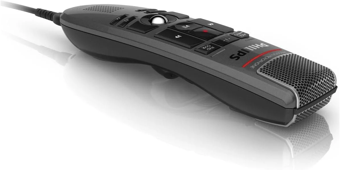 میکروفون دیکته USB Philips SpeechMike Premium، دکمه فشاری