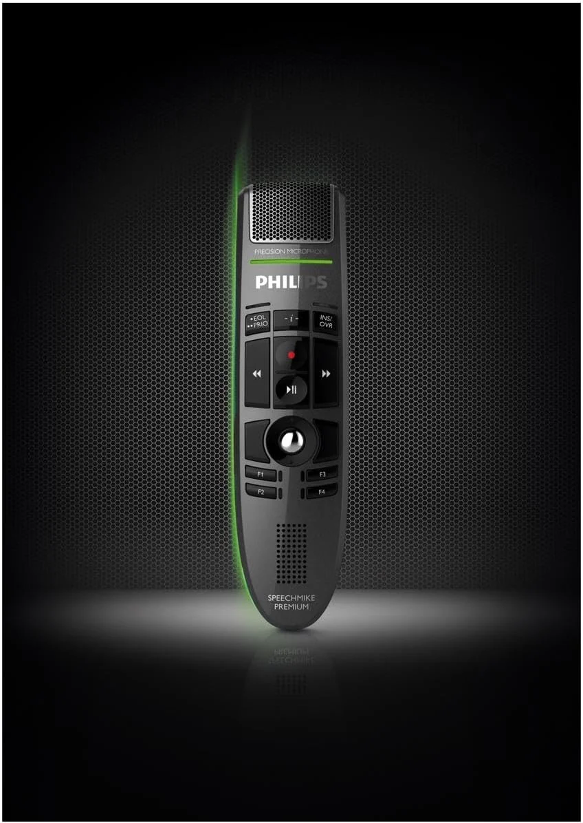 میکروفون دیکته USB Philips SpeechMike Premium، دکمه فشاری