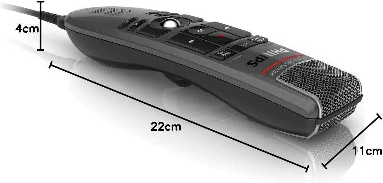 میکروفون دیکته USB Philips SpeechMike Premium، دکمه فشاری