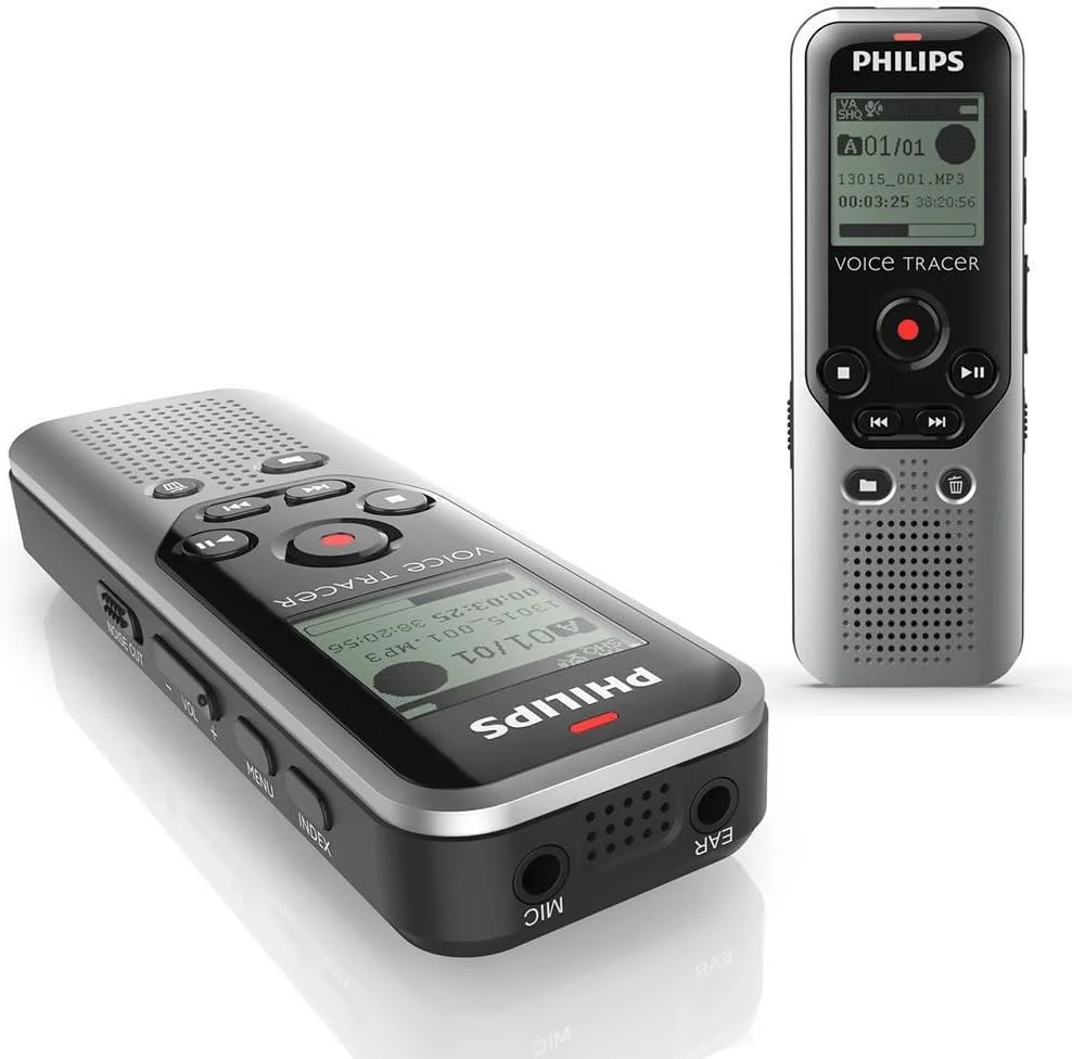 ضبط کننده صدای دیجیتال 4 گیگابایتی Philips DVT 1200 - نقره ای تیره/مشکی
