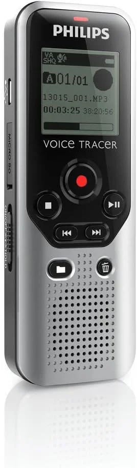 ضبط کننده صدای دیجیتال 4 گیگابایتی Philips DVT 1200 - نقره ای تیره/مشکی