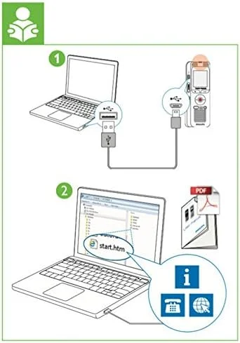 ضبط کننده صدای دیجیتال 4 گیگابایتی Philips DVT 1200 - نقره ای تیره/مشکی