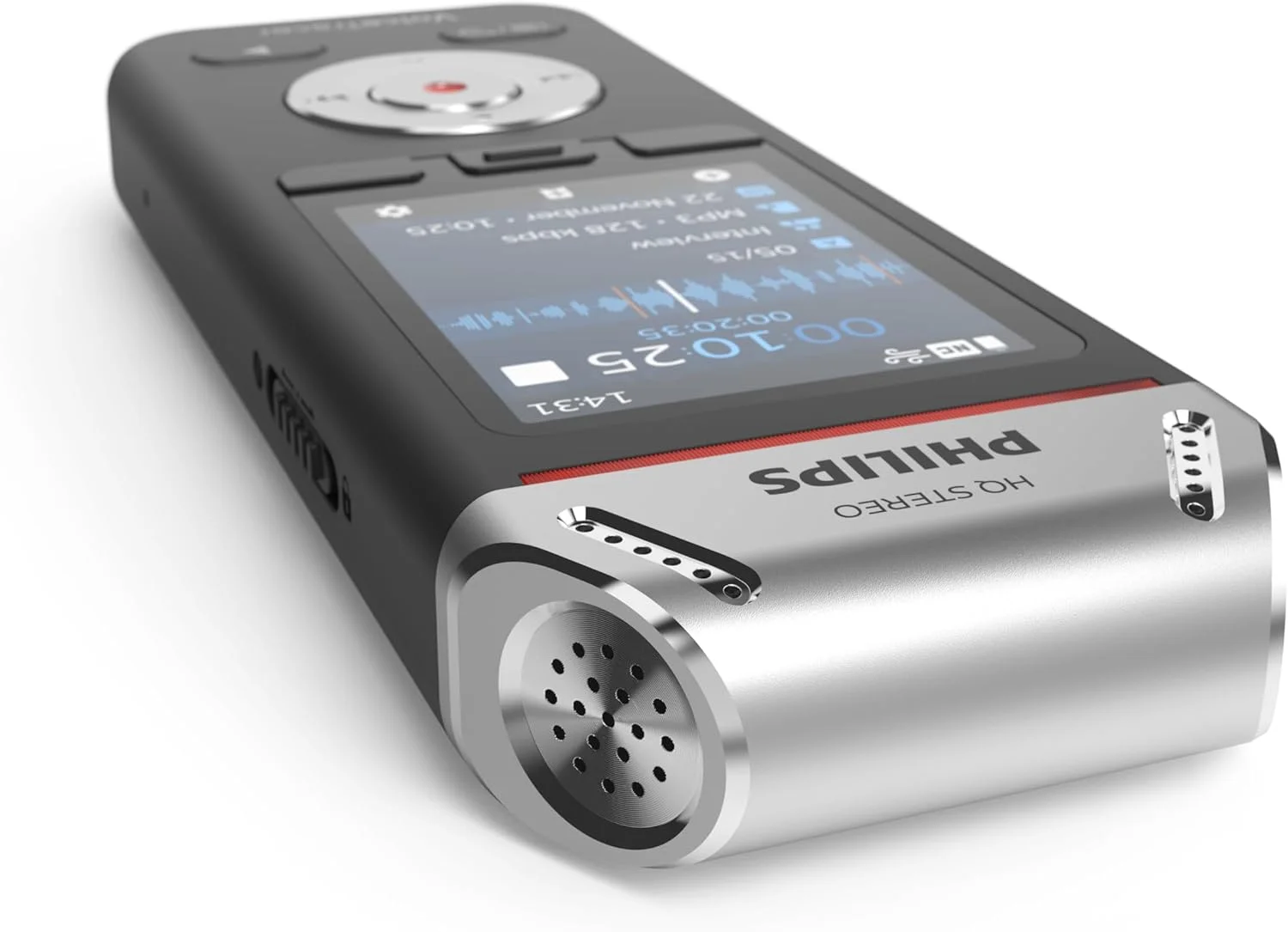 ضبط کننده صدای فیلیپس Voice Tracer مدل DVT2110/00، ضبط دیجیتال یادداشت، میکروفون دوگانه با کیفیت بالا، باتری قابل شارژ، حافظه 8 گیگابایتی، صفحه نمایش رنگی ضبط کننده صدای فیلیپس Voice Tracer مدل DVT2110/00، ضبط دیجیتال یادداشت، میکروفون دوگانه با کیفیت بالا، باتری قابل شارژ، حافظه 8 گیگابایتی، صفحه نمایش رنگی