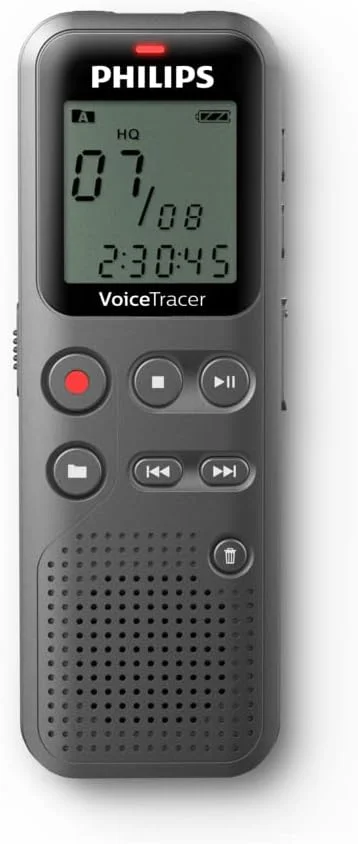 دستگاه ضبط صدای دیجیتال Philips DVT1120، حافظه 8 گیگابایت، باتری با عمر بسیار طولانی