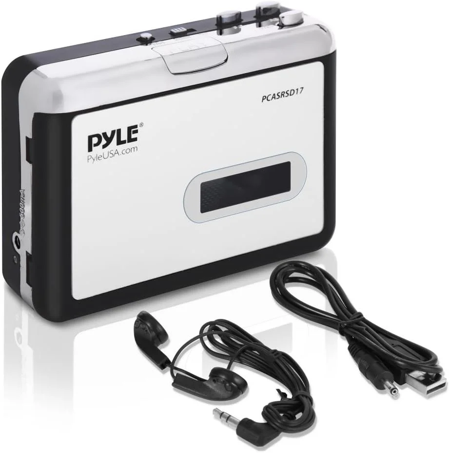 دستگاه پخش و ضبط کننده کاست به MP3 پایل مدل 2 در 1 - دیجیتایزر صوتی نوار قابل حمل با باتری، پخش کننده کاست واکمن USB با ضبط دستی/خودکار، جک صوتی 3.5 میلی متری، هدفون، کابل برق دستگاه پخش و ضبط کننده کاست به MP3 پایل مدل 2 در 1 - دیجیتایزر صوتی نوار قابل حمل با باتری، پخش کننده کاست واکمن USB با ضبط دستی/خودکار، جک صوتی 3.5 میلی متری، هدفون، کابل برق