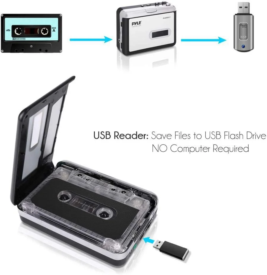 دستگاه پخش و ضبط کننده کاست به MP3 پایل مدل 2 در 1 - دیجیتایزر صوتی نوار قابل حمل با باتری، پخش کننده کاست واکمن USB با ضبط دستی/خودکار، جک صوتی 3.5 میلی متری، هدفون، کابل برق دستگاه پخش و ضبط کننده کاست به MP3 پایل مدل 2 در 1 - دیجیتایزر صوتی نوار قابل حمل با باتری، پخش کننده کاست واکمن USB با ضبط دستی/خودکار، جک صوتی 3.5 میلی متری، هدفون، کابل برق
