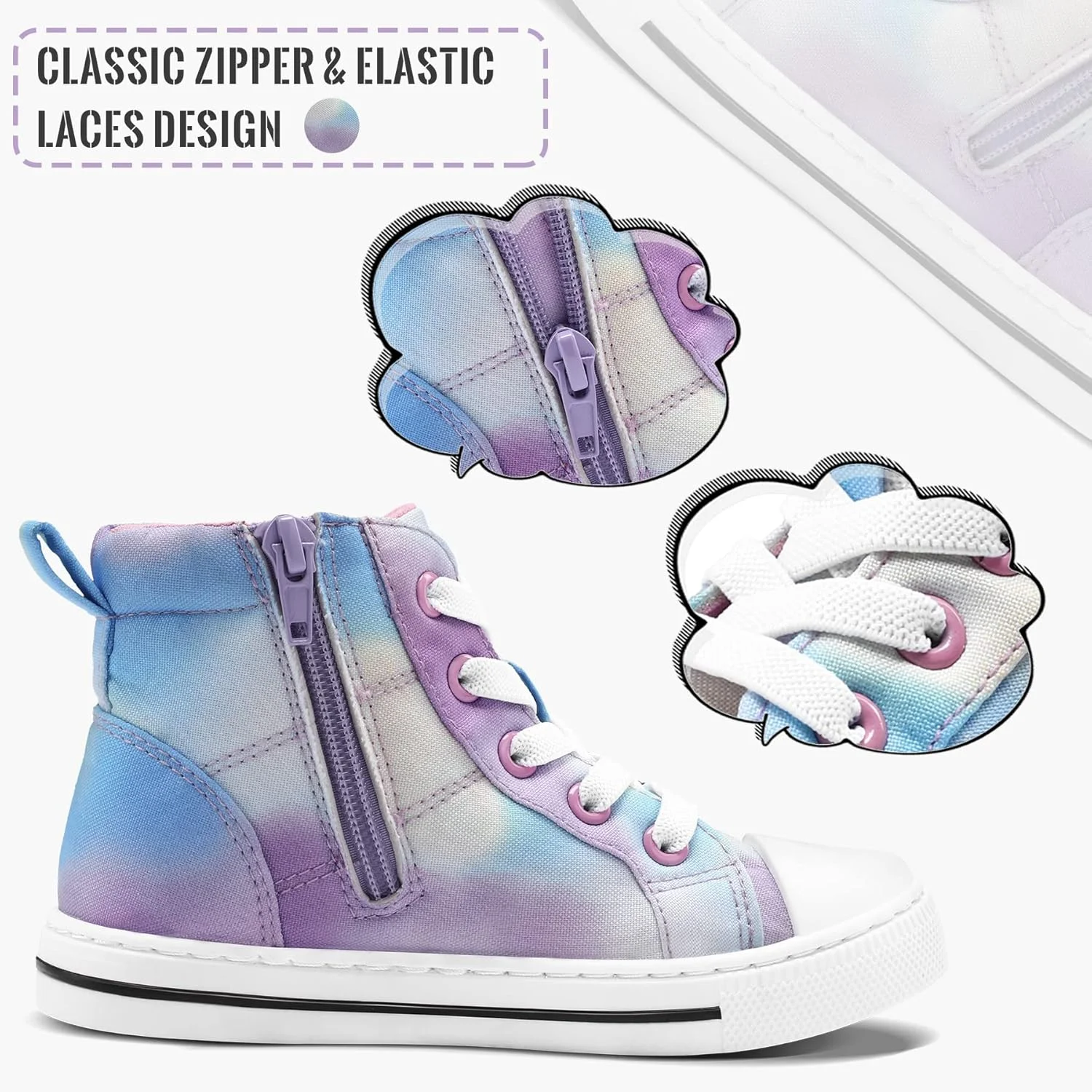 کفش های کتانی بچه گانه K KomForme برای پسران و دختران، کفش های پیاده روی ساق بلند بوم برزنتی با زیپ، گرادیان رنگی، سایز 11 کودک کوچک کفش های کتانی بچه گانه K KomForme برای پسران و دختران، کفش های پیاده روی ساق بلند بوم برزنتی با زیپ، گرادیان رنگی، سایز 11 کودک کوچک