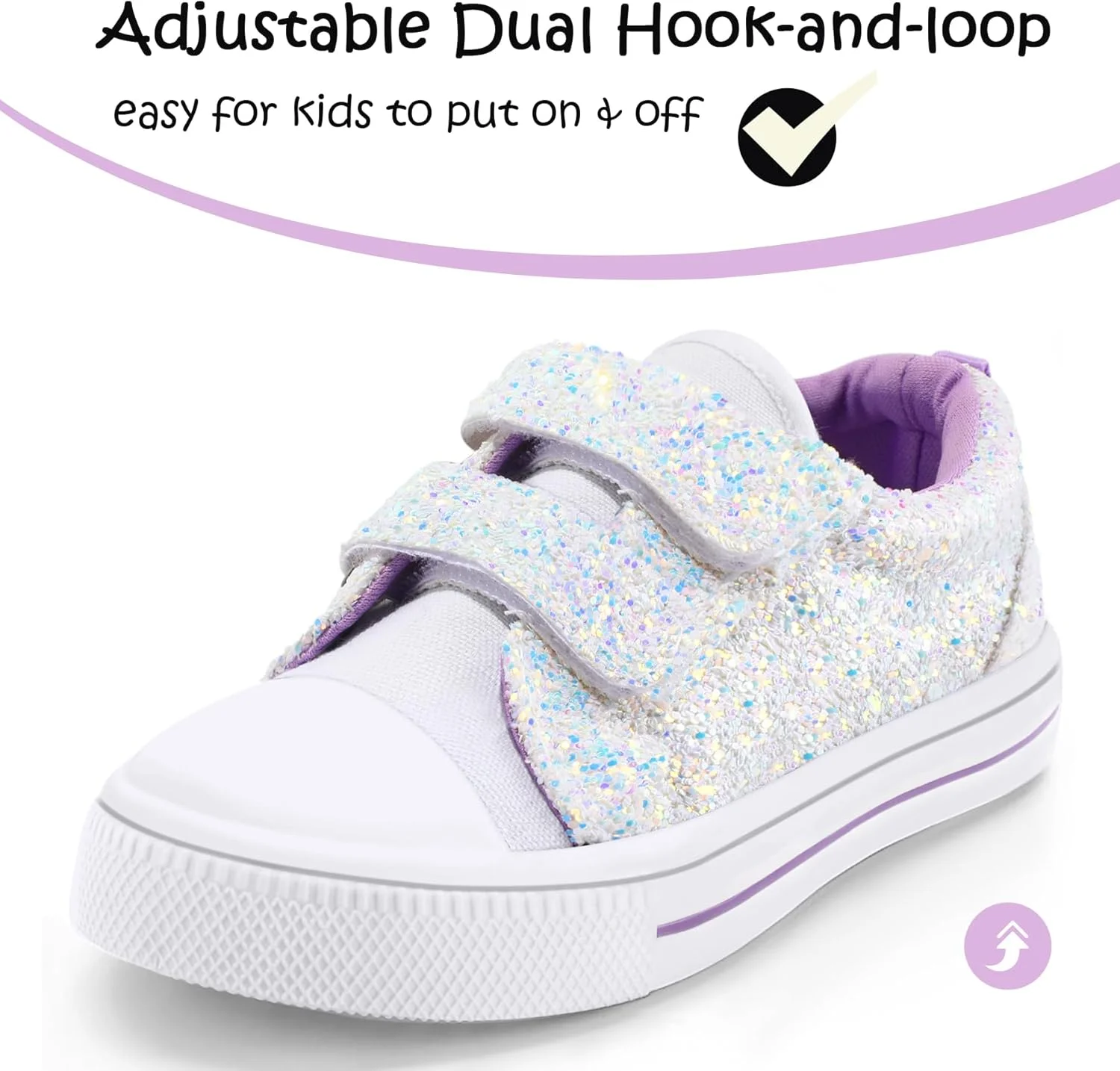 کفش کتانی K KomForme برای پسران و دختران، کفش های نرم پیاده روی کودکانه سفید اکلیلی