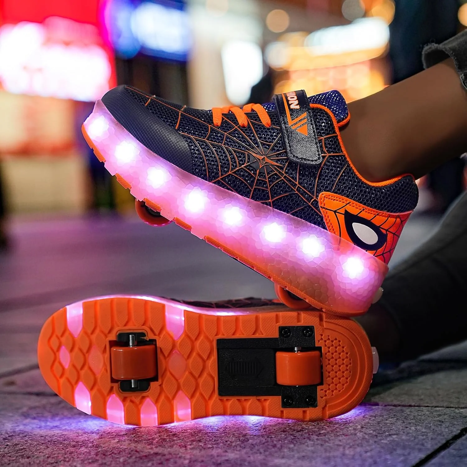 کفش های اسکیت چرخ دار LED KINGSEESUN - کفش های اسکیت قابل تنظیم پسرانه و دخترانه برای ورزش، تولد، کریسمس و هدایای نمایشی کفش های اسکیت چرخ دار LED KINGSEESUN - کفش های اسکیت قابل تنظیم پسرانه و دخترانه برای ورزش، تولد، کریسمس و هدایای نمایشی