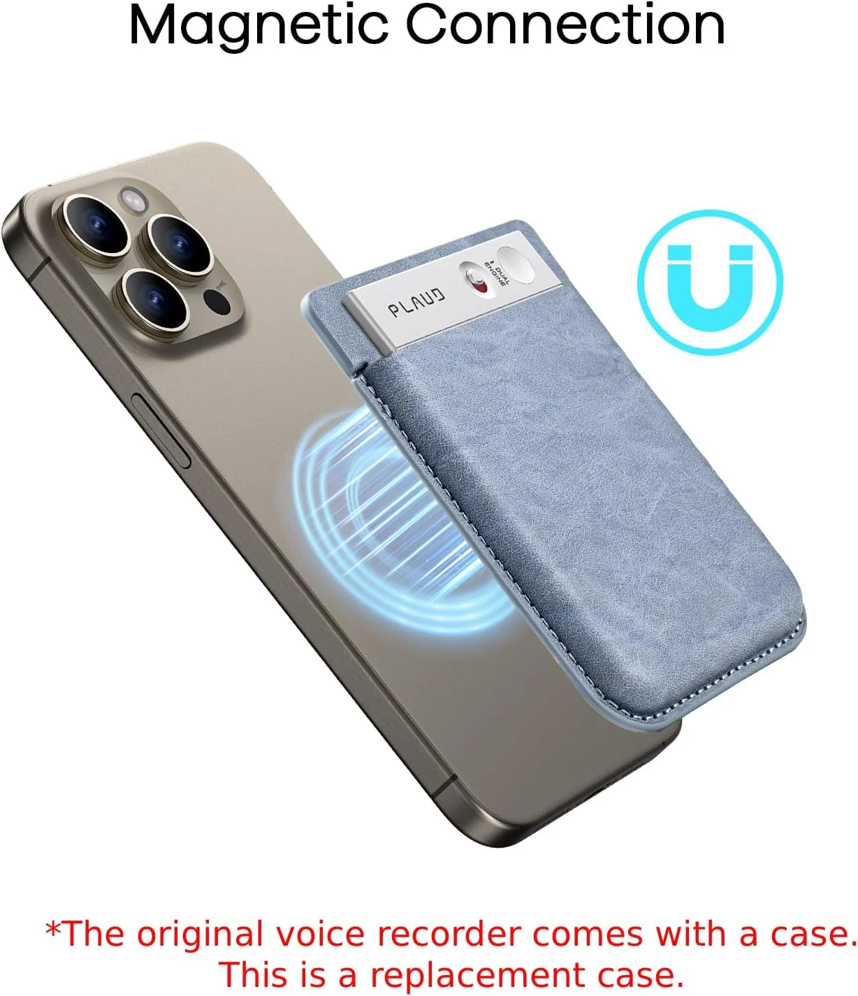 کیف محافظ مغناطیسی ضبط کننده صدا PLAUD مدل Note سازگار با ضبط کننده هوش مصنوعی Note، کیف محافظ قابل حمل آبی کیف محافظ مغناطیسی ضبط کننده صدا PLAUD مدل Note سازگار با ضبط کننده هوش مصنوعی Note، کیف محافظ قابل حمل آبی