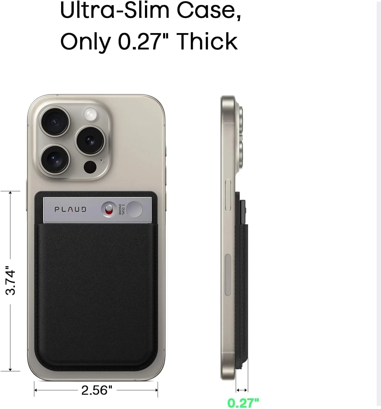 کیف حمل ضبط کننده صدای PLAUD، مشکی، مناسب برای همه