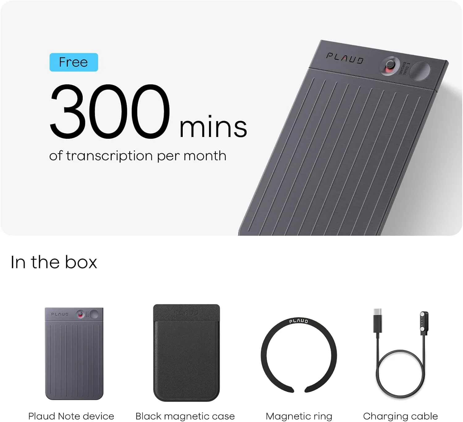 دستگاه ضبط صدای هوش مصنوعی PLAUD Note مشکی با کیف مشکی، کنترل برنامه، رونویسی و خلاصه سازی با فناوری هوش مصنوعی، پشتیبانی از 112 زبان، حافظه 64 گیگابایتی، ضبط کننده صدا برای سخنرانی ها، جلسات، تماس ها دستگاه ضبط صدای هوش مصنوعی PLAUD Note مشکی با کیف مشکی، کنترل برنامه، رونویسی و خلاصه سازی با فناوری هوش مصنوعی، پشتیبانی از 112 زبان، حافظه 64 گیگابایتی، ضبط کننده صدا برای سخنرانی ها، جلسات، تماس ها