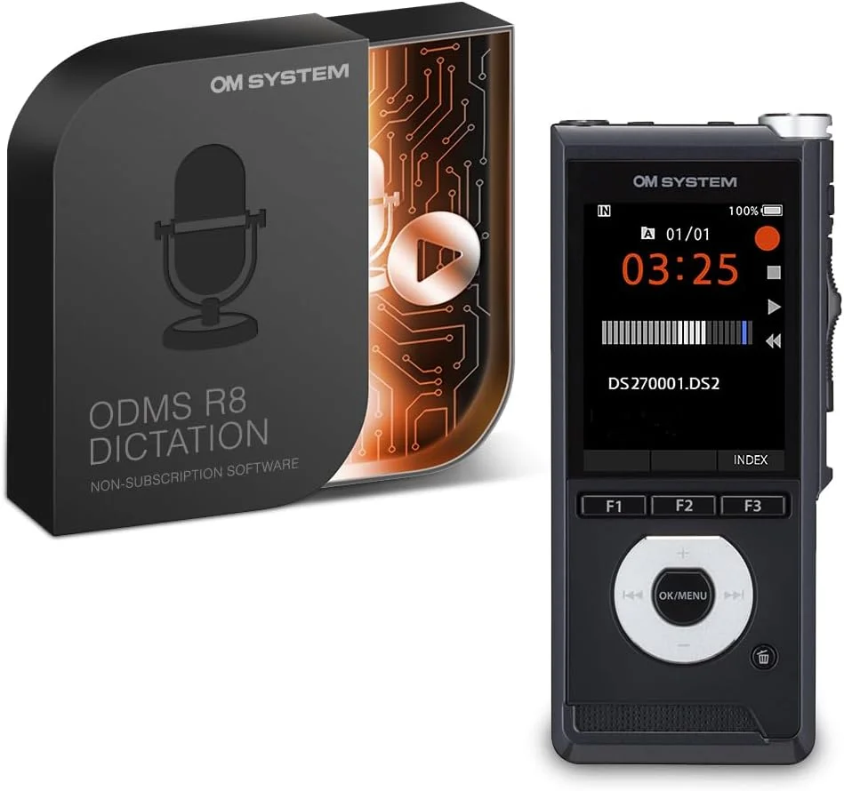 دستگاه ضبط صدای دیجیتال OM SYSTEM DS-2700 (نرم افزار دیکته ODMS R8 برای کامپیوتر ویندوز)