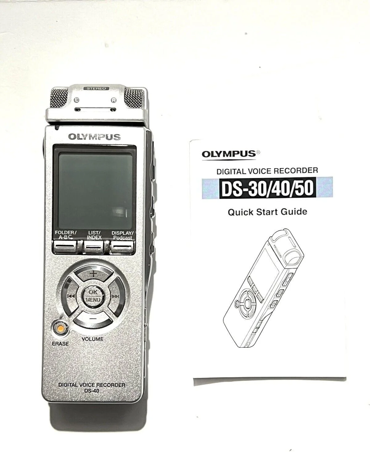 ضبط کننده صدای دیجیتال Olympus DS-40 با پخش MP3/WMA و حافظه 512 مگابایت