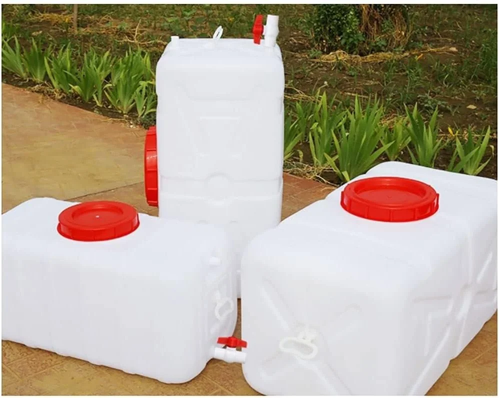 مخزن آب JIESOO 25L/50L/100L/150L/200L، بشکه جمع آوری آب باران مستطیلی، مخزن آب قابل حمل در فضای باز، ظرف آب خودرو، حمل کننده آب (50 لیتر)