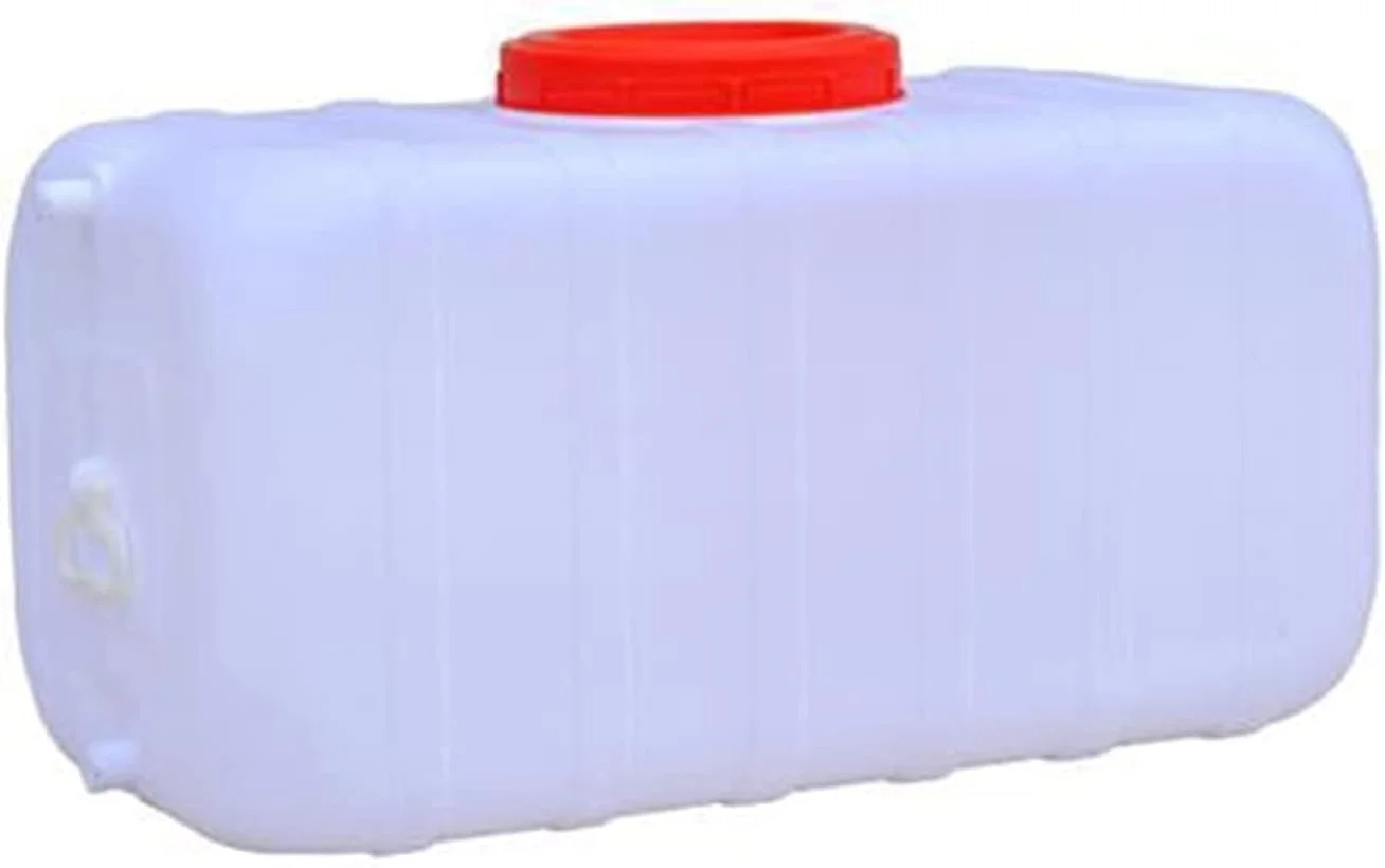 مخزن آب قابل حمل JIESOO با ظرفیت 48L / 80L / 110L / 160L / 200L / 340L، سفید، مناسب سفر و فعالیت های بیرون از منزل، چند منظوره، افقی، مربعی شکل (110 لیتر)