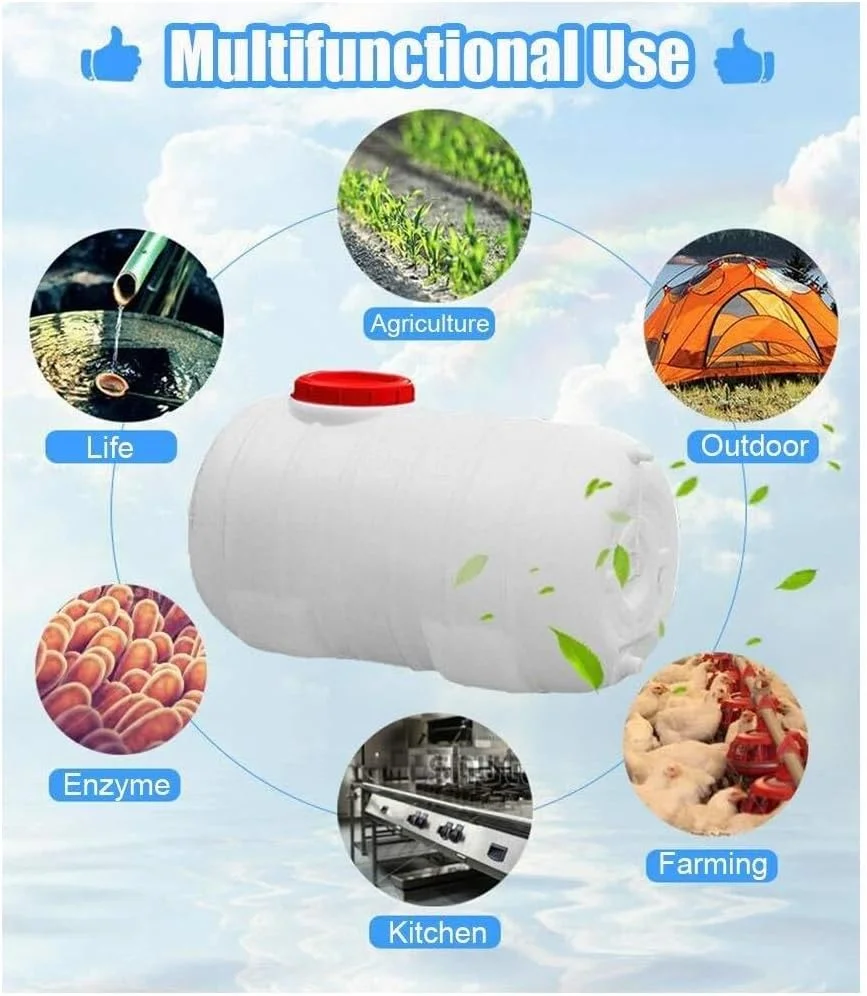 ظرف آب JIESOO سطل آب پلاستیکی 50L/100L/150L/200L مخازن آب پلاستیکی مقاوم در برابر افتادن سطل مسافرتی در فضای باز ذخیره آب برای کمپینگ و پیاده روی (200L)