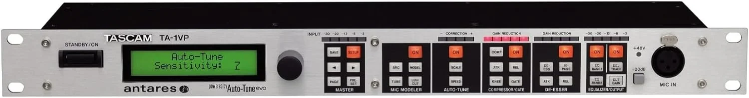 پردازنده تولید صدای وکال رک مونت Tascam TA-1VP با Antares Autotune
