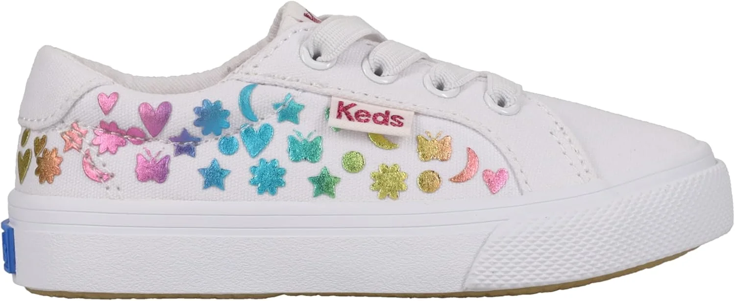 کفش کتانی دخترانه Keds مدل Jumpkick Elastic Studded Foil White Rainbow کفش کتانی دخترانه Keds مدل Jumpkick Elastic Studded Foil White Rainbow