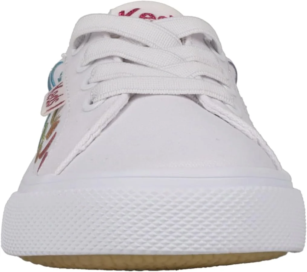 کفش کتانی دخترانه Keds مدل Jumpkick Elastic Studded Foil White Rainbow