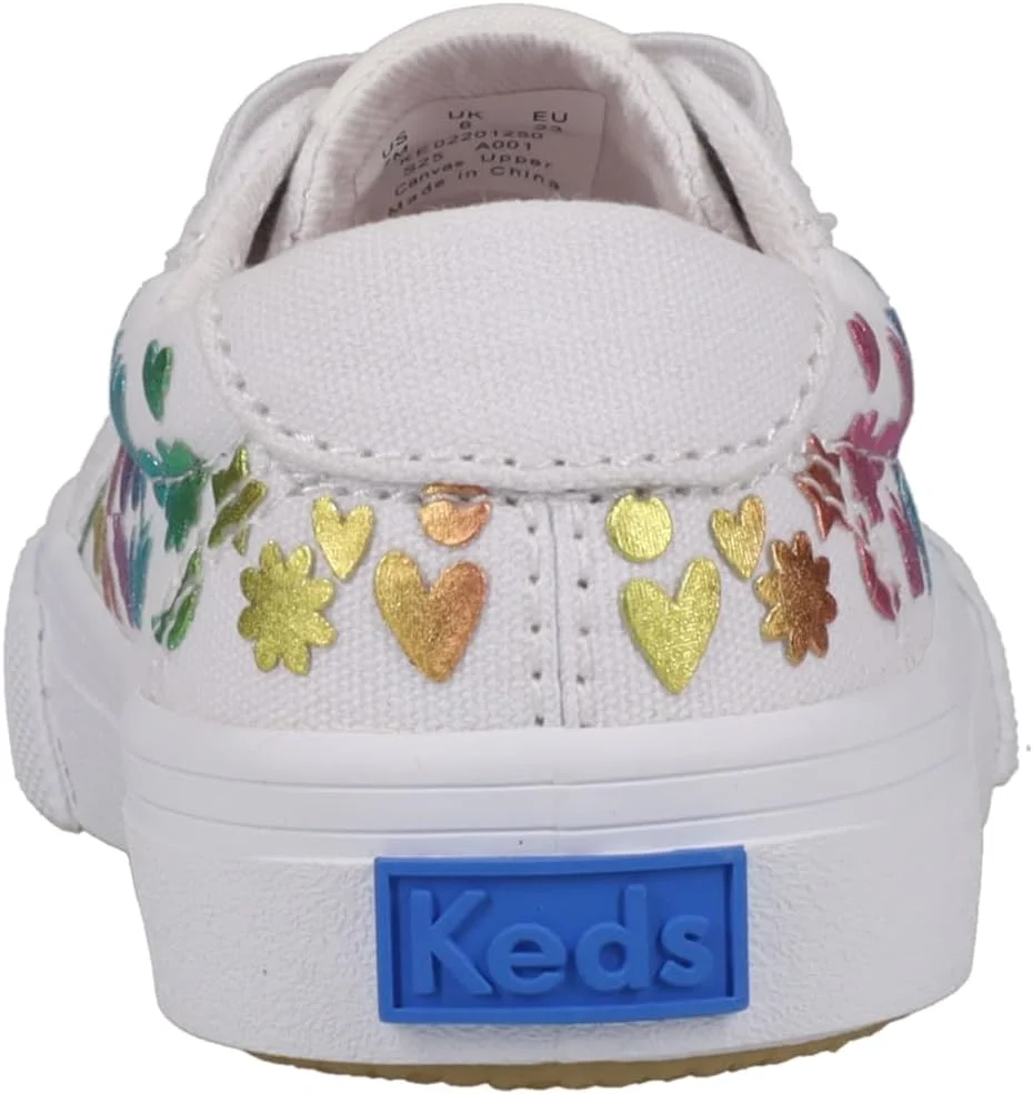 کفش کتانی دخترانه Keds مدل Jumpkick Elastic Studded Foil White Rainbow