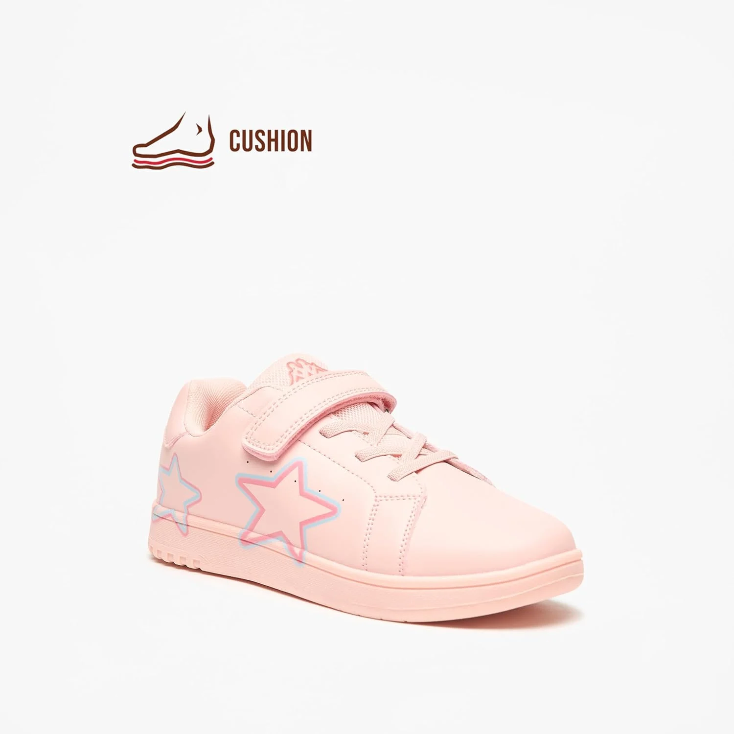 کفش ورزشی دخترانه Kappa - 166571025 - طرح ستاره ای با بستن چسبی