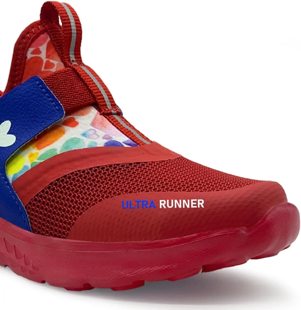 کفش های شب تاب Ultra Runner KazarMax | راحت | سبک وزن | کتانی غیر رسمی دخترانه، قرمز، سایز 11 بچه گانه کفش های شب تاب Ultra Runner KazarMax | راحت | سبک وزن | کتانی غیر رسمی دخترانه، قرمز، سایز 11 بچه گانه