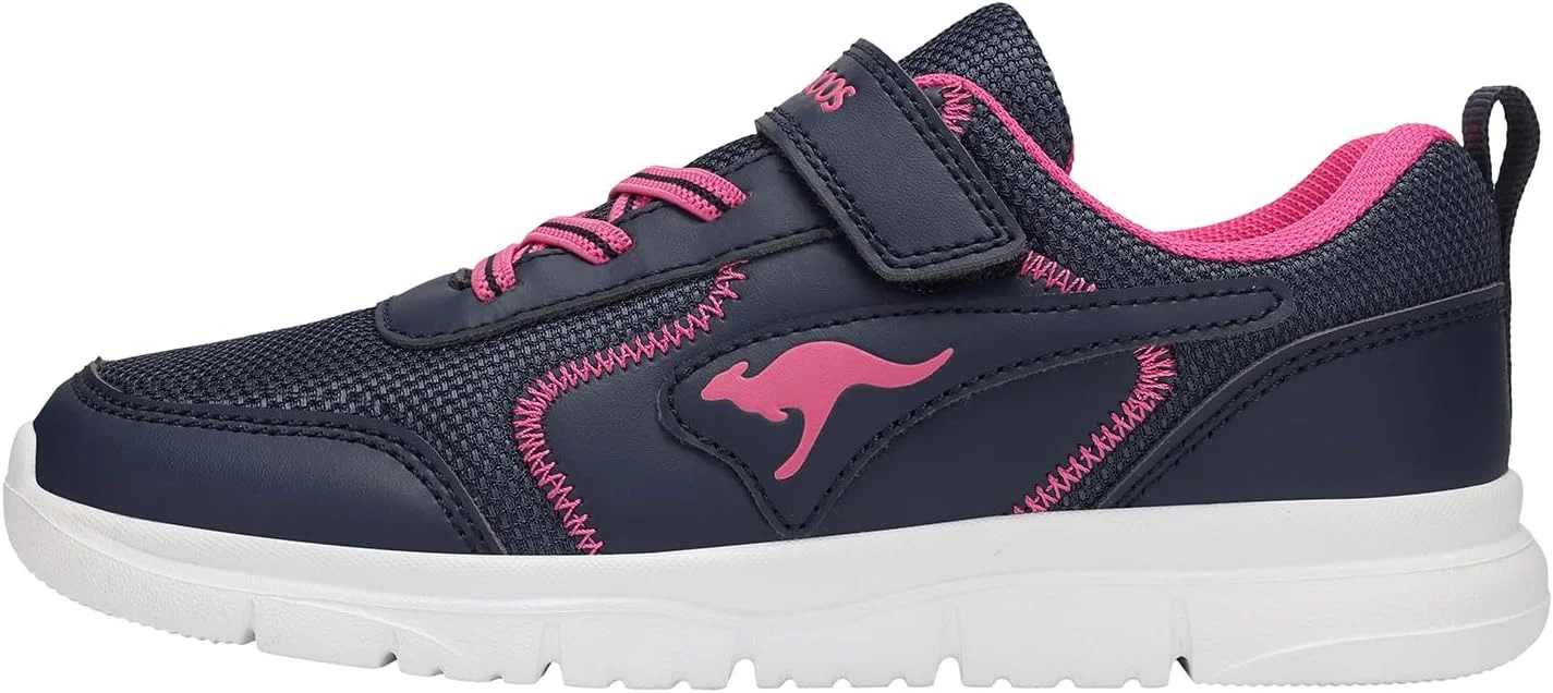 کفش کتانی سبک وزن کانگوروس مدل K-etk Zig Ev مناسب کودکان - سرمه ای تیره/صورتی دیزی