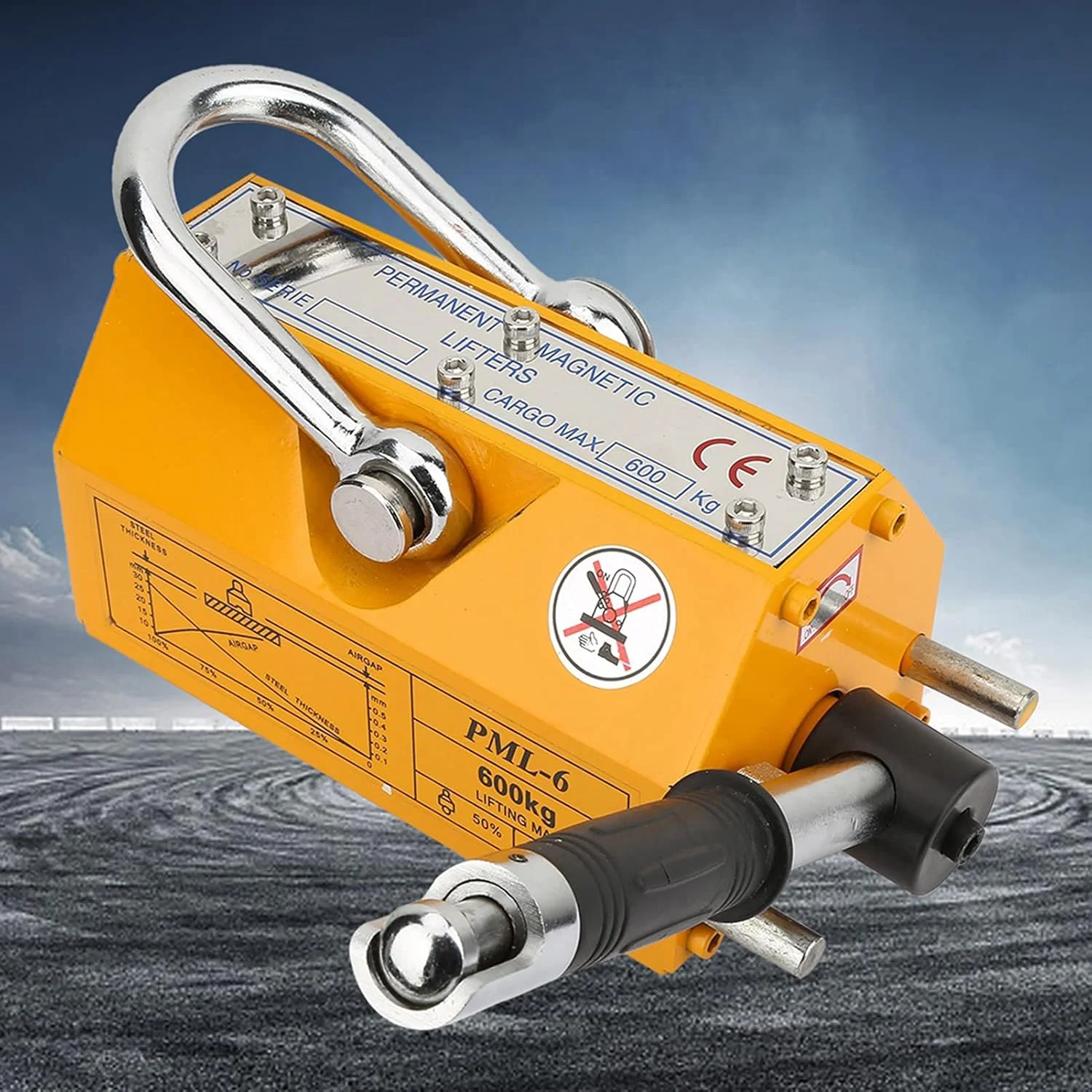 جرثقیل مغناطیسی دائمی LZFuiop، جرثقیل بالابر مغناطیسی دائمی قابل حمل 600 کیلوگرمی