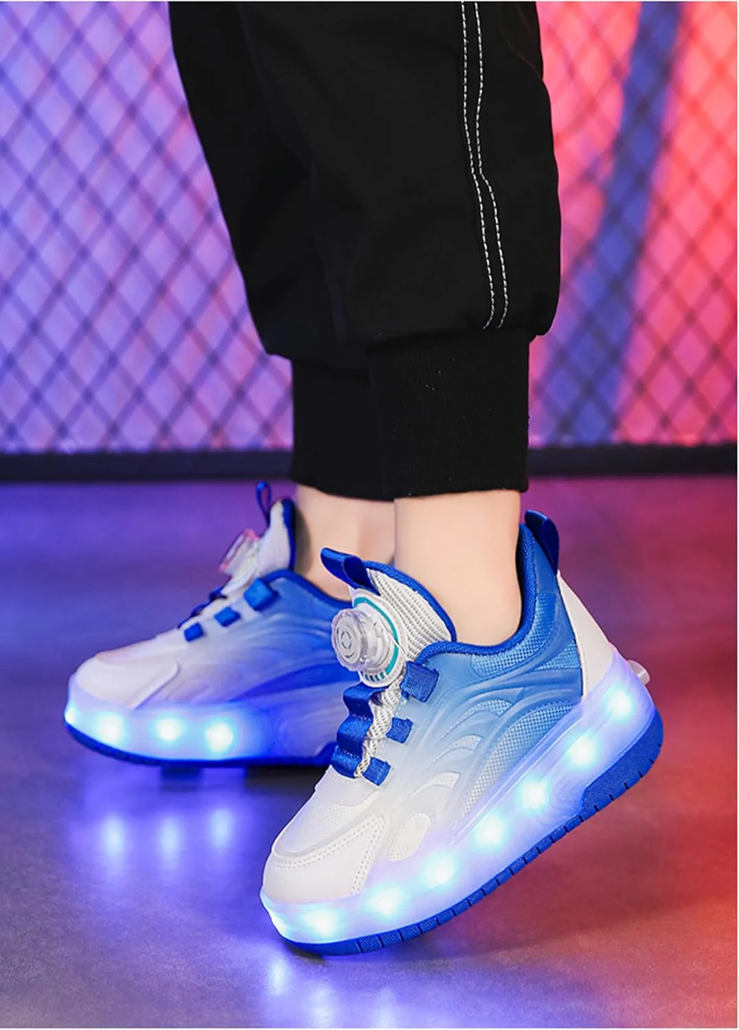 کفش اسکیت غلتکی بچه گانه JOZUTTOW با چرخ های LED، کفش های اسپرت غیر رسمی برای علاقه مندان به اسکیت، کودکان، طرفداران هالووین