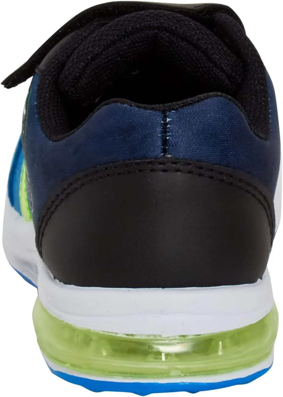 کفش ورزشی چراغ دار دنیای ژوراسیک، کفش های اسپرت دایناسوری بچه گانه با چراغ های چشمک زن، کفش های کتانی دینو پسرانه، چند رنگ، سایز 7 UK کودک