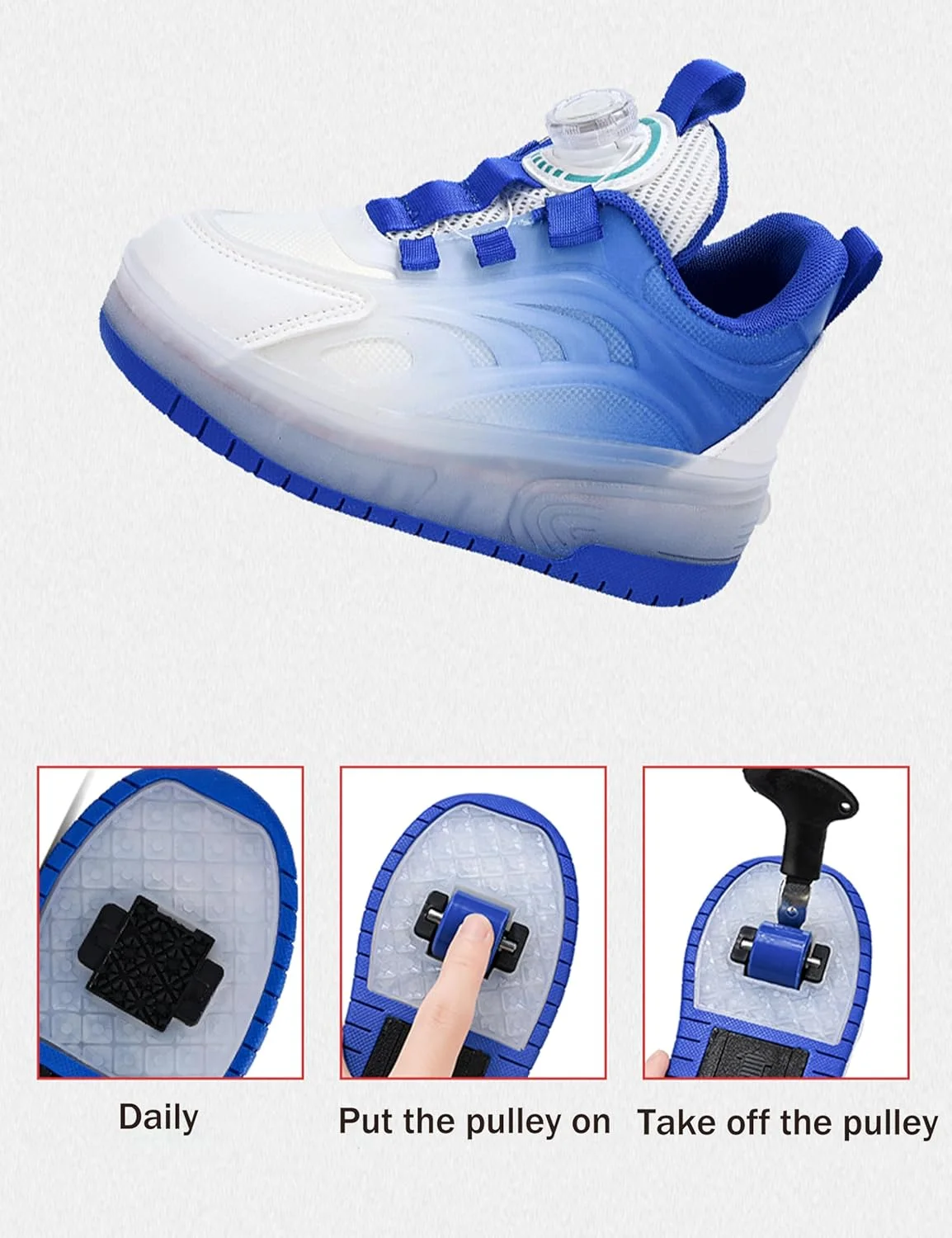 کفش اسکیت غلتکی بچه گانه JOZUTTOW با چرخ های LED، کفش های اسپرت غیر رسمی برای علاقه مندان به اسکیت، کودکان، طرفداران هالووین