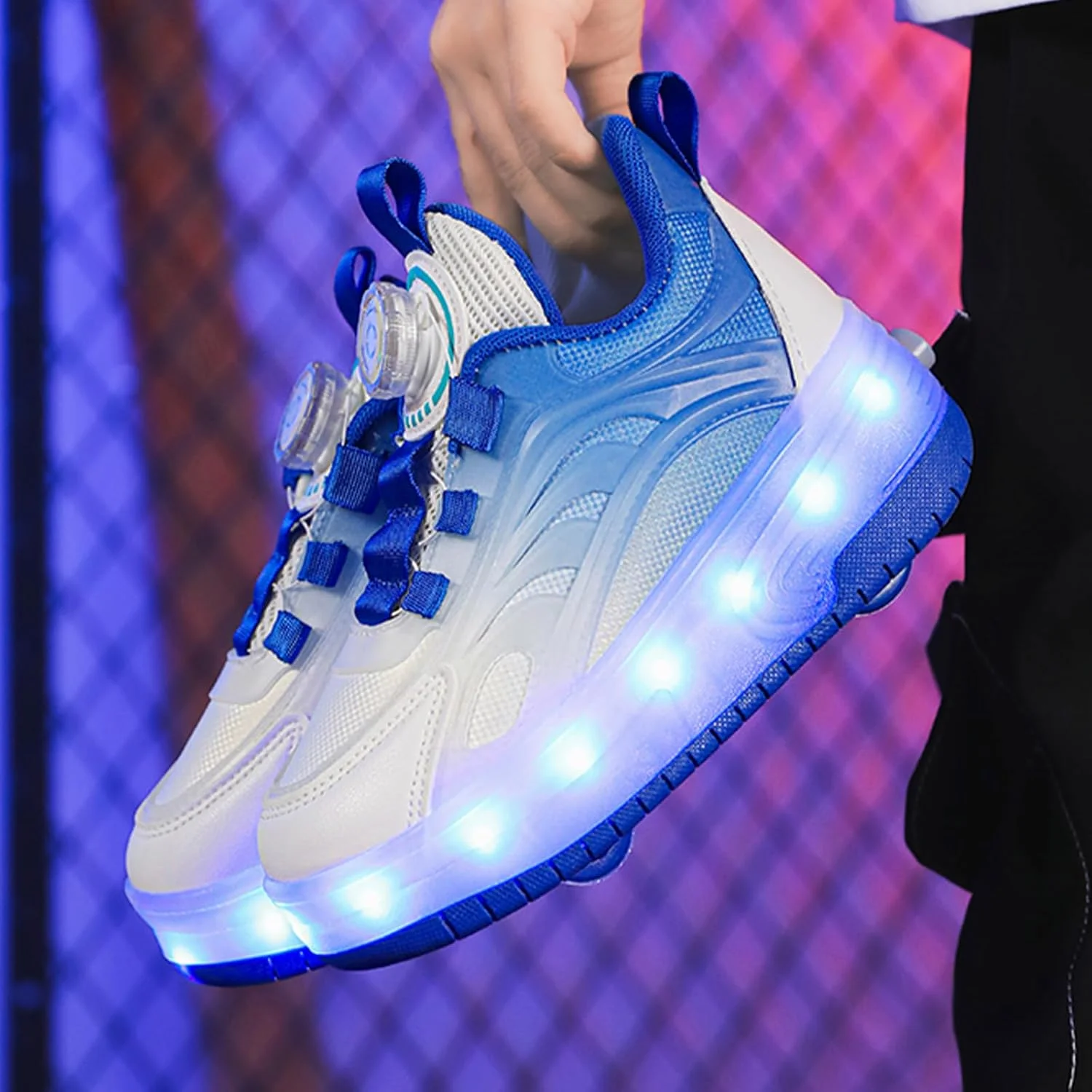 کفش اسکیت غلتکی بچه گانه JOZUTTOW با چرخ های LED، کفش های اسپرت غیر رسمی برای علاقه مندان به اسکیت، کودکان، طرفداران هالووین