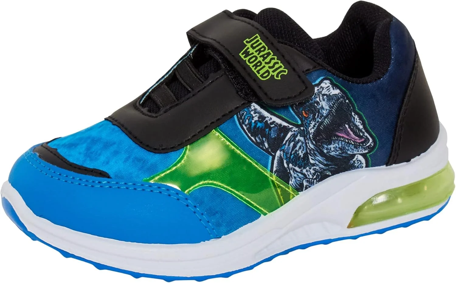 کفش ورزشی چراغ دار دنیای ژوراسیک، طرح دایناسور، مناسب پسران، کفش کتانی دایناسوری چند رنگ، سایز 10 UK Child کفش ورزشی چراغ دار دنیای ژوراسیک، طرح دایناسور، مناسب پسران، کفش کتانی دایناسوری چند رنگ، سایز 10 UK Child