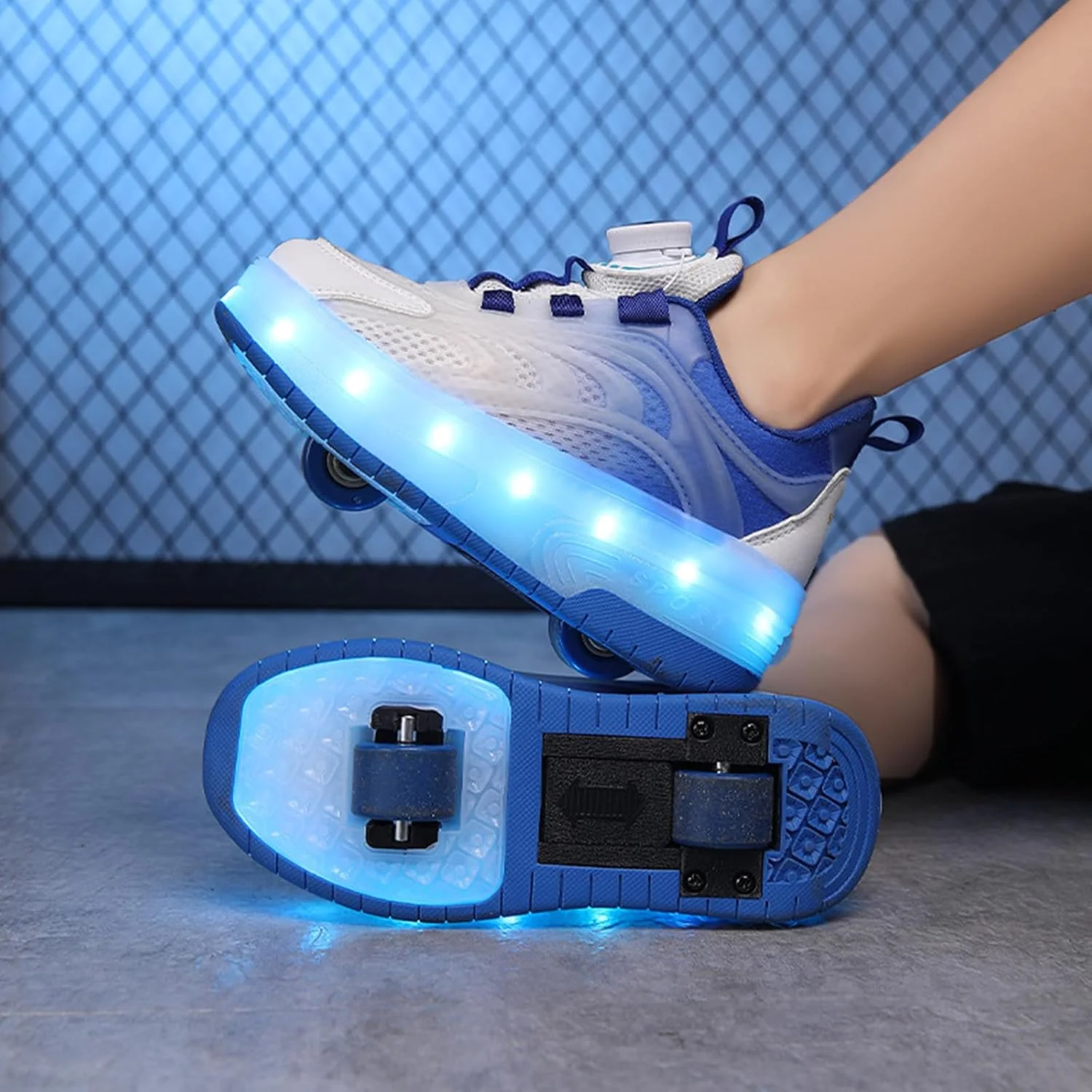 کفش اسکیت غلتکی بچه گانه JOZUTTOW با چرخ های LED، کفش های اسپرت غیر رسمی برای علاقه مندان به اسکیت، کودکان، طرفداران هالووین