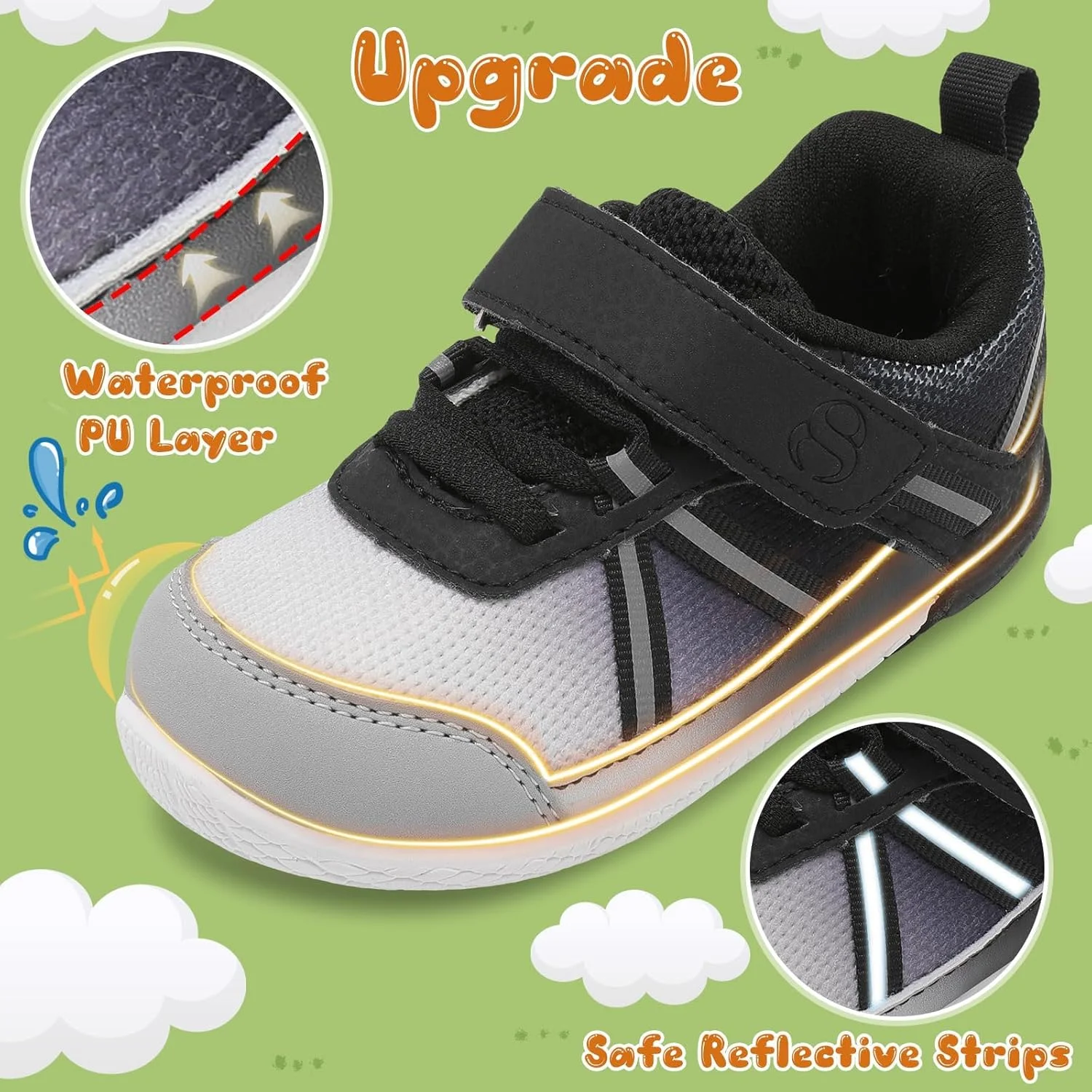 کفش پیاده روی کودک JOINFREE، کفش کتانی راحت برای نوزادان پسر و دختر، زیره نرم، کفش تنیس پابرهنه