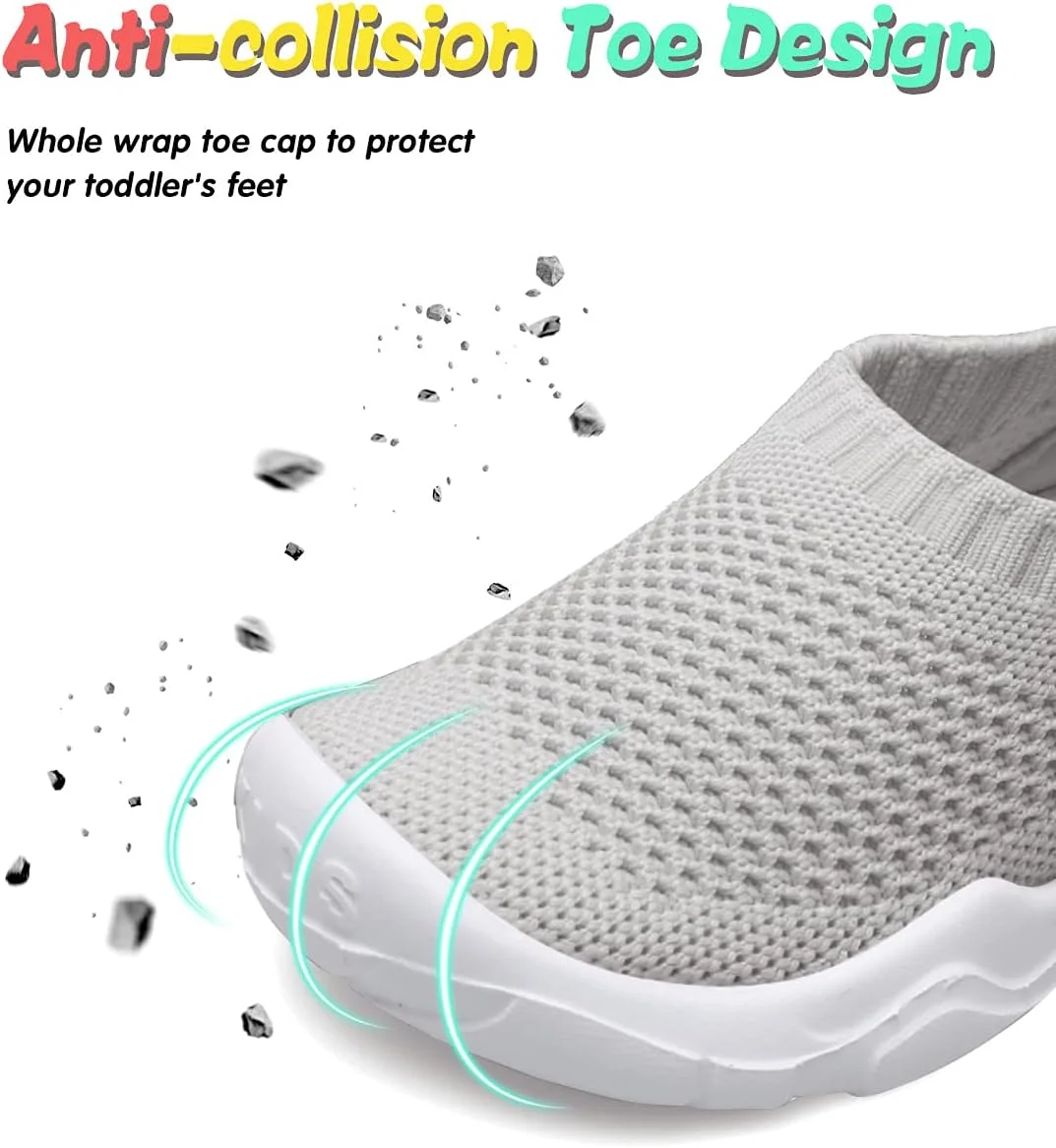 کفش تنیس بچگانه JOINFREE، کفش پیاده روی تنفسی، کتانی های سبک و غیر رسمی برای پسران و دختران خاکستری سایز 4 کودک نوپا کفش تنیس بچگانه JOINFREE، کفش پیاده روی تنفسی، کتانی های سبک و غیر رسمی برای پسران و دختران خاکستری سایز 4 کودک نوپا