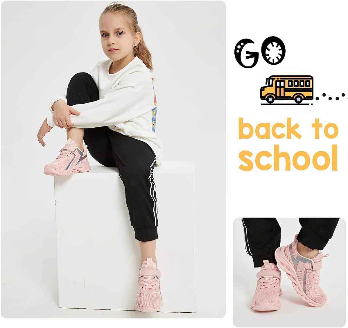 کفشهای ورزشی سبک وزن بچگانه JABASIC، کفشهای تنیس و دویدن تنفسی پسرانه و دخترانه، صورتی، سایز 11 کودک کفشهای ورزشی سبک وزن بچگانه JABASIC، کفشهای تنیس و دویدن تنفسی پسرانه و دخترانه، صورتی، سایز 11 کودک