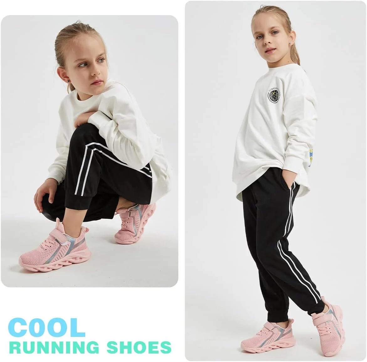 کفشهای ورزشی سبک وزن بچگانه JABASIC، کفشهای تنیس و دویدن تنفسی پسرانه و دخترانه، صورتی، سایز 11 کودک کفشهای ورزشی سبک وزن بچگانه JABASIC، کفشهای تنیس و دویدن تنفسی پسرانه و دخترانه، صورتی، سایز 11 کودک