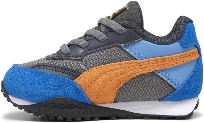 کفشهای کتانی پسرانه پوما مدل Blktop Rider BTS بنددار - آبی، خاکستری، نارنجی کفشهای کتانی پسرانه پوما مدل Blktop Rider BTS بنددار - آبی، خاکستری، نارنجی