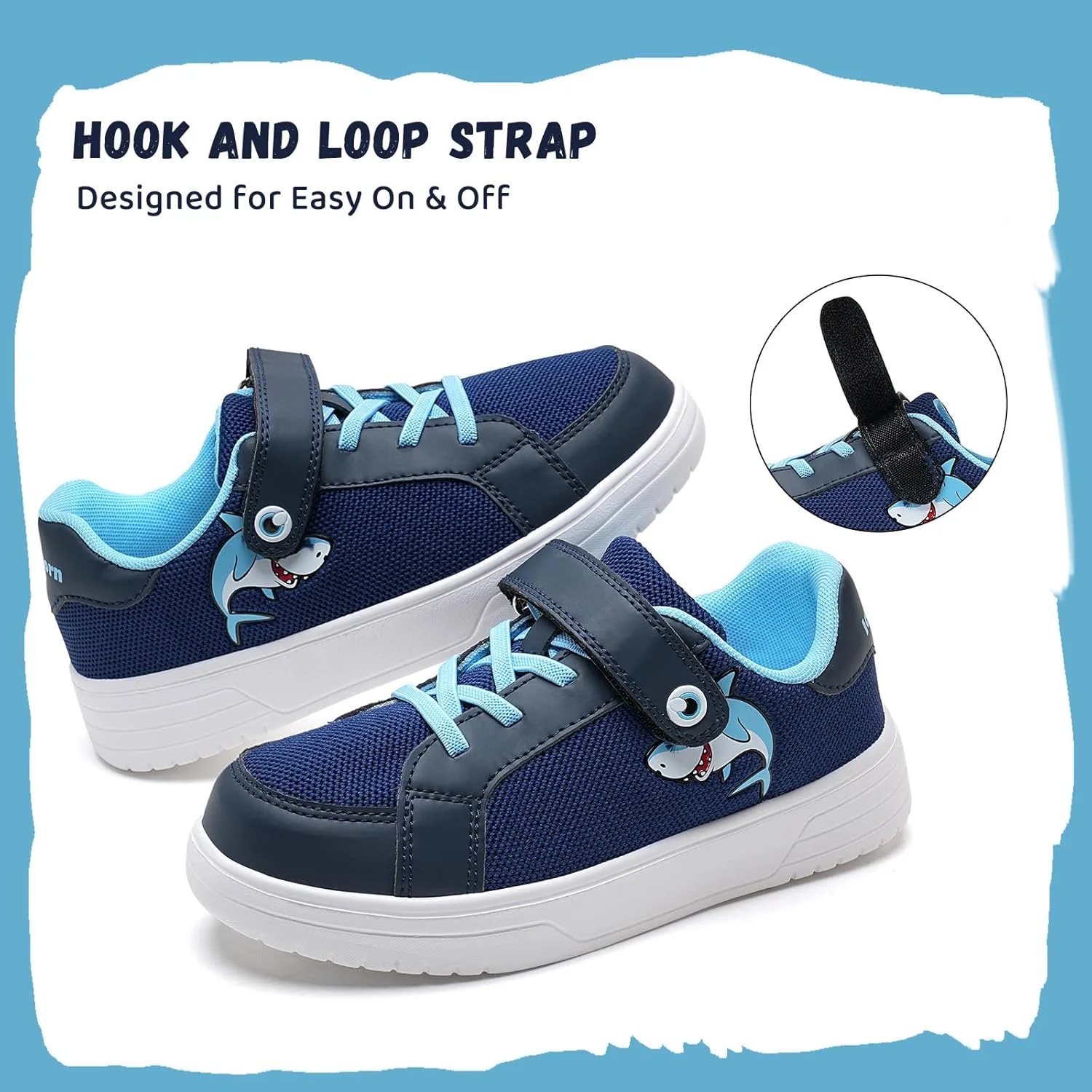 کفش‌های کتانی دخترانه IceUnicorn، سبک وزن، مناسب پیاده‌روی روزمره، کفش‌های کتانی ساق کوتاه با بند کشی و چسبی (مناسب کودکان نوپا/کودکان کوچک/کودکان بزرگ)