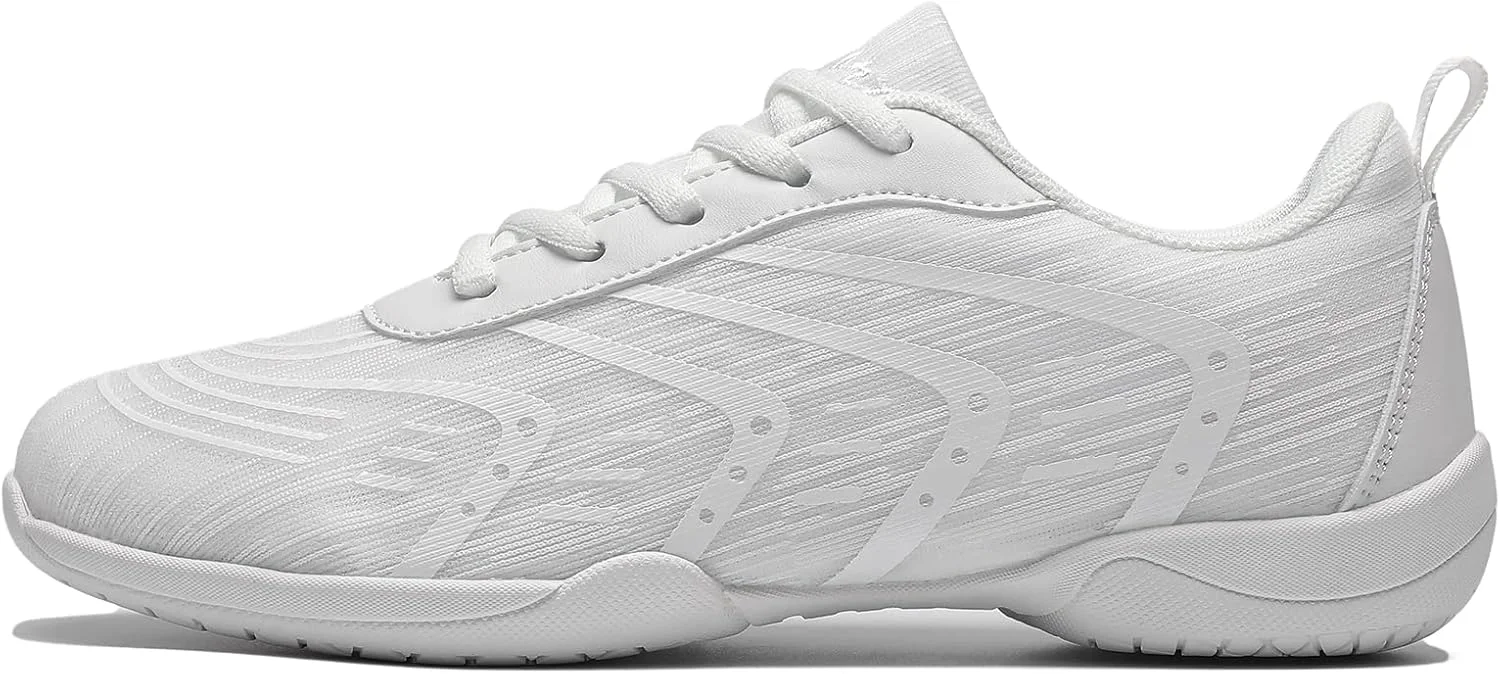 کفش تشویق کننده HWJHMX سفید زنانه، کفش رقص دخترانه، کفش تمرین ورزشی تنفسی، رقص سبک وزن، تنفس رقابتی، کتانی راحت و ضد لغزش کفش تشویق کننده HWJHMX سفید زنانه، کفش رقص دخترانه، کفش تمرین ورزشی تنفسی، رقص سبک وزن، تنفس رقابتی، کتانی راحت و ضد لغزش