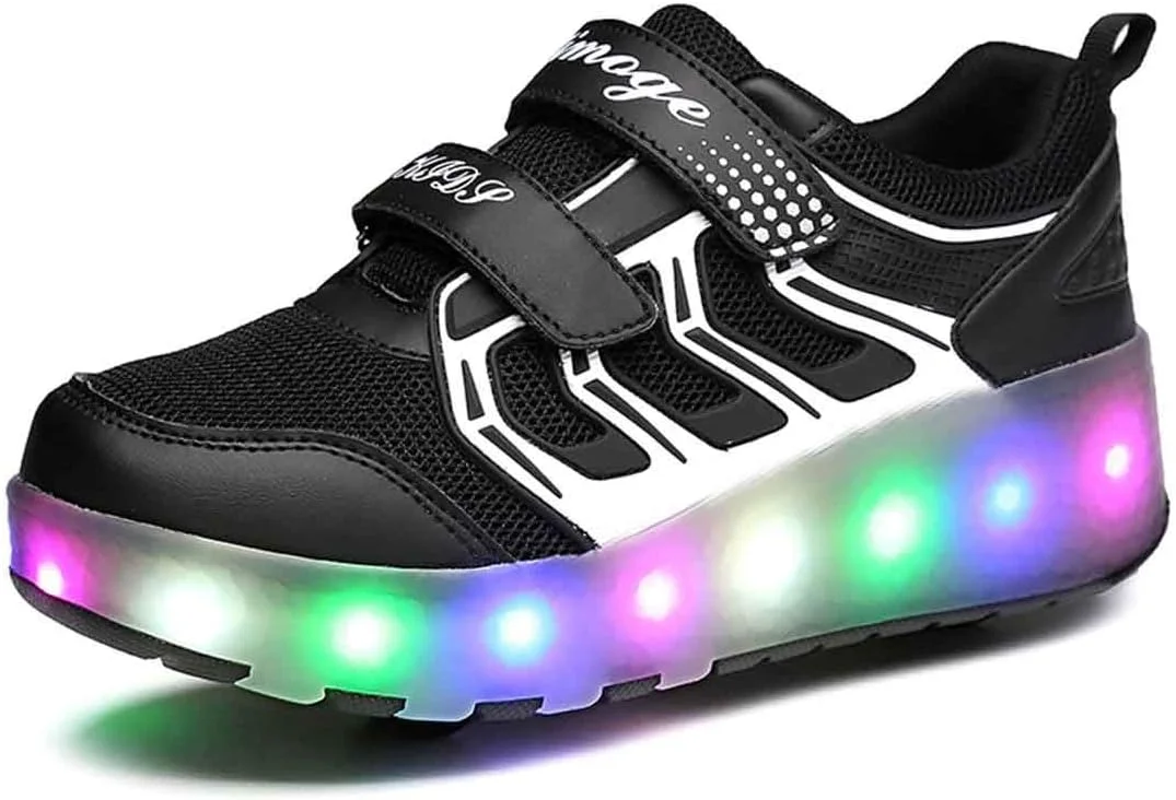 کفش‌های اسکیت غلتکی HUSKSWARE دخترانه پسرانه، کفش‌های چرخ‌دار بچگانه، کتانی‌های غلتکی