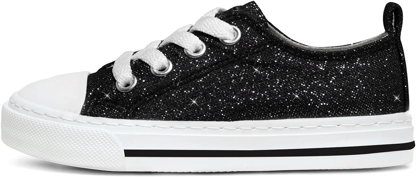 HugRain کفش های کتانی کلاسیک اکلیلی دخترانه با ساق کوتاه و بند دار